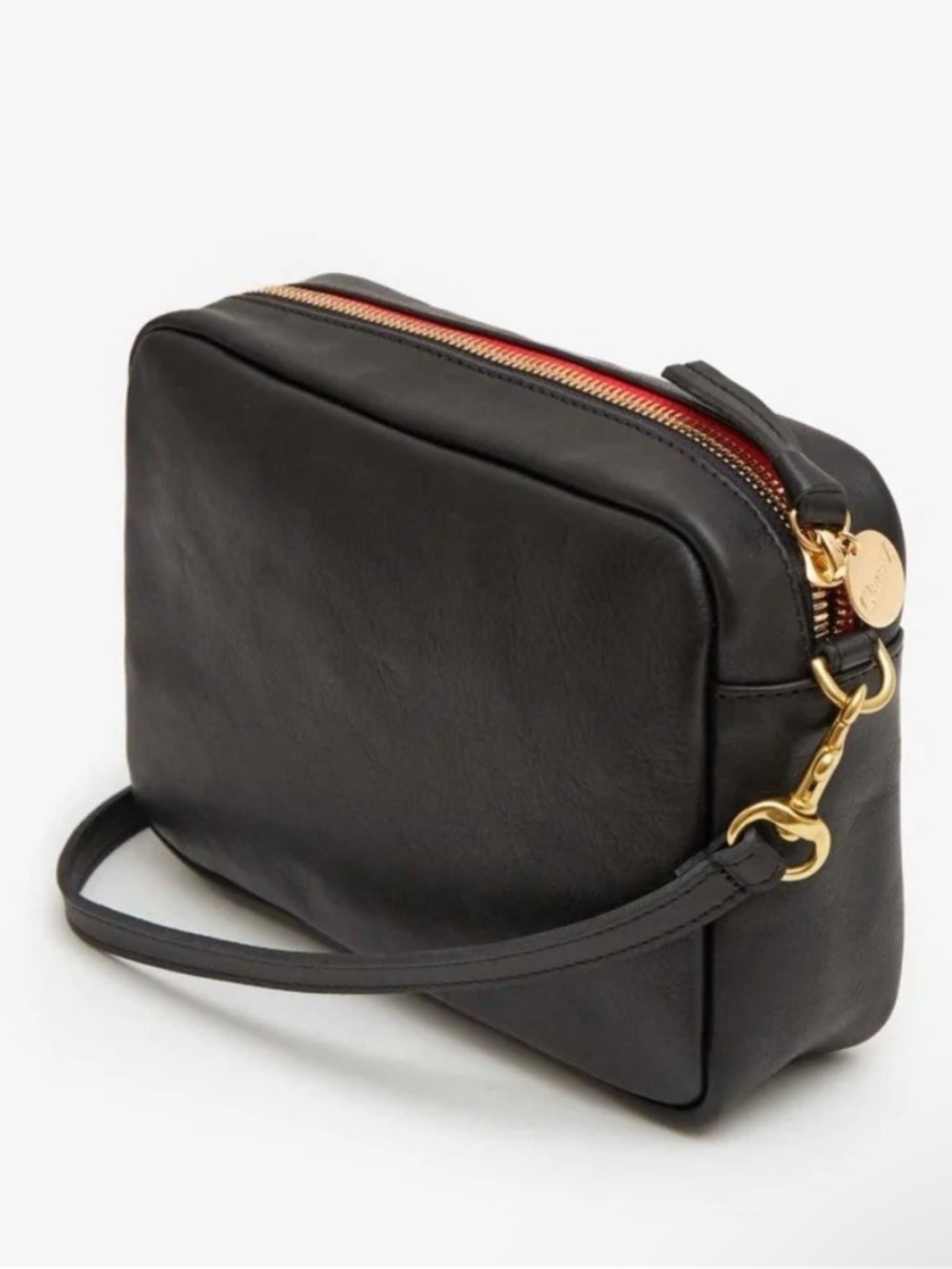 ❤️🔥Clare V. - Black Napetto Leather Midi Sac Crossbody - OS